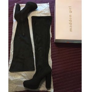 Madden Girl Over the Knee Platform Heeled Boots